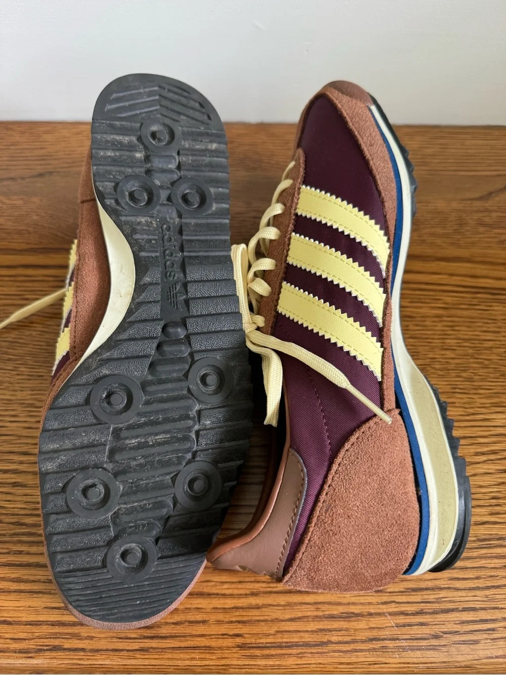 Adidas SL 72 OG Sneakers Women’s 8.5 | Maroon Brown Yellow | Retro Runner - Picture 10 of 12